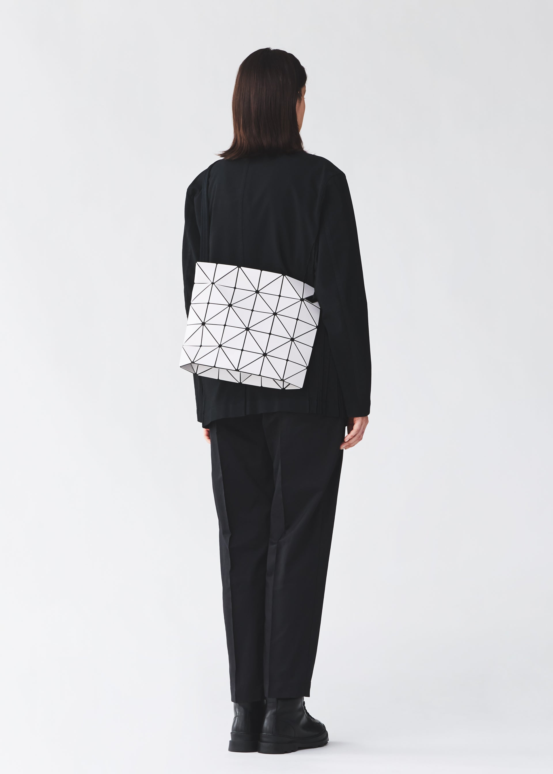 Issey Miyake Bao Bao Blocky kabelka světle šedá matná