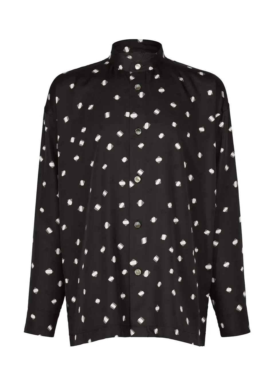 Issey Miyake Merry Satin košile černá vel. 2 satén