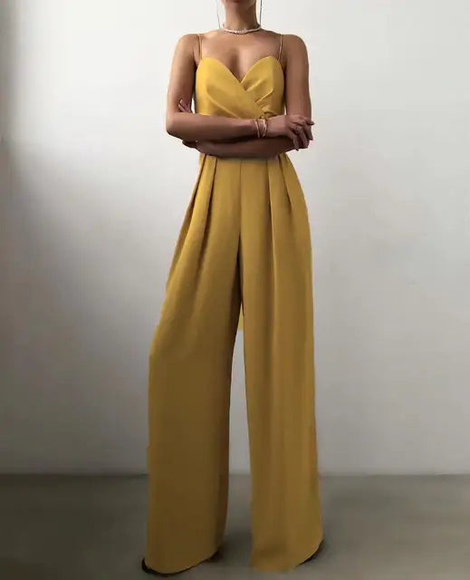 Norielle černý bustier overal široké nohavice S