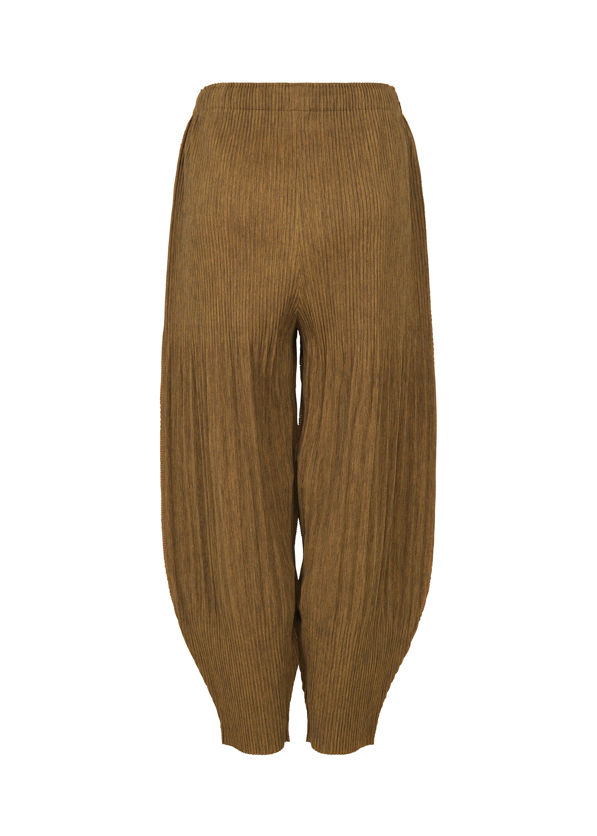 Issey Miyake Mix Fine Knit Pleats kalhoty taupe