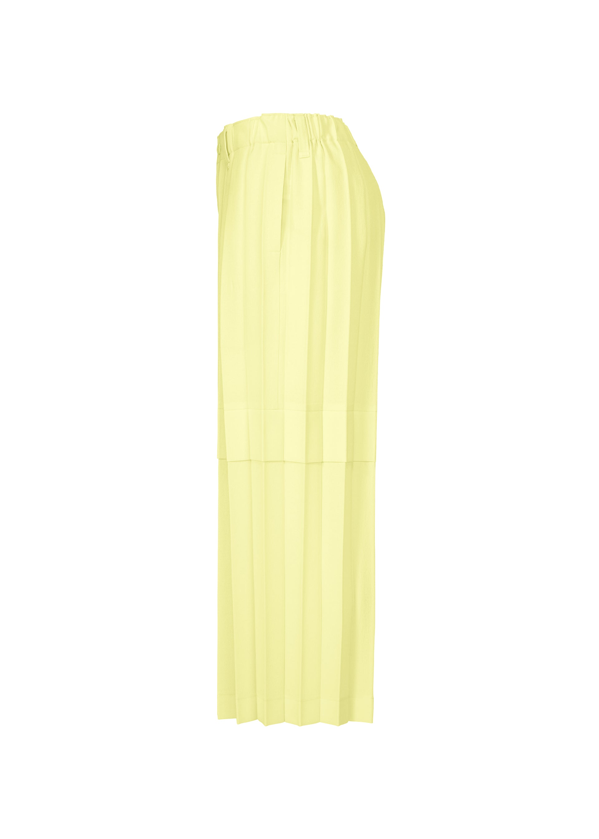 Issey Miyake Edge Ensemble kalhoty žluté vel. 2 plisé