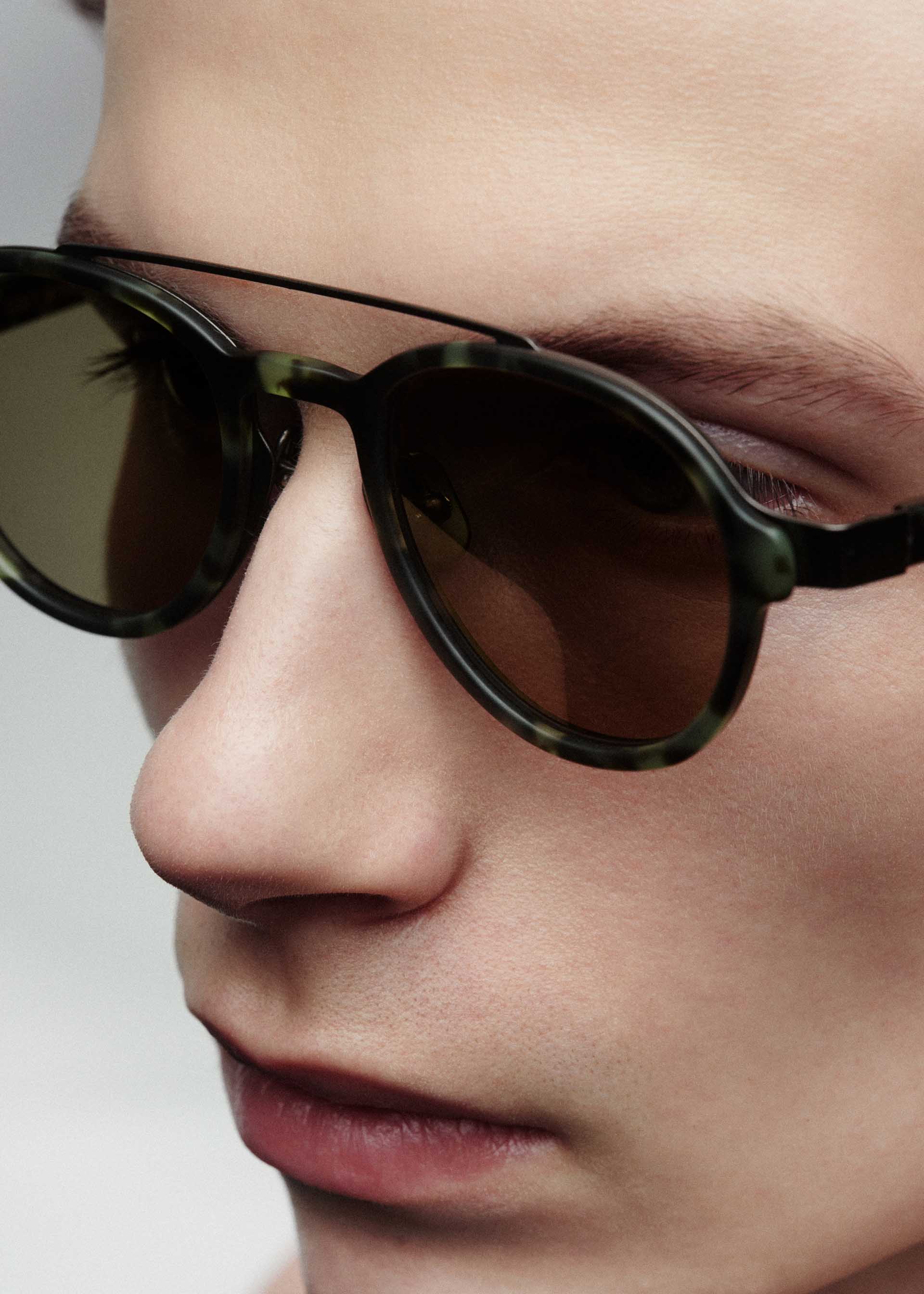 Issey Miyake Eyes Marrow Teardrop brýle zelené