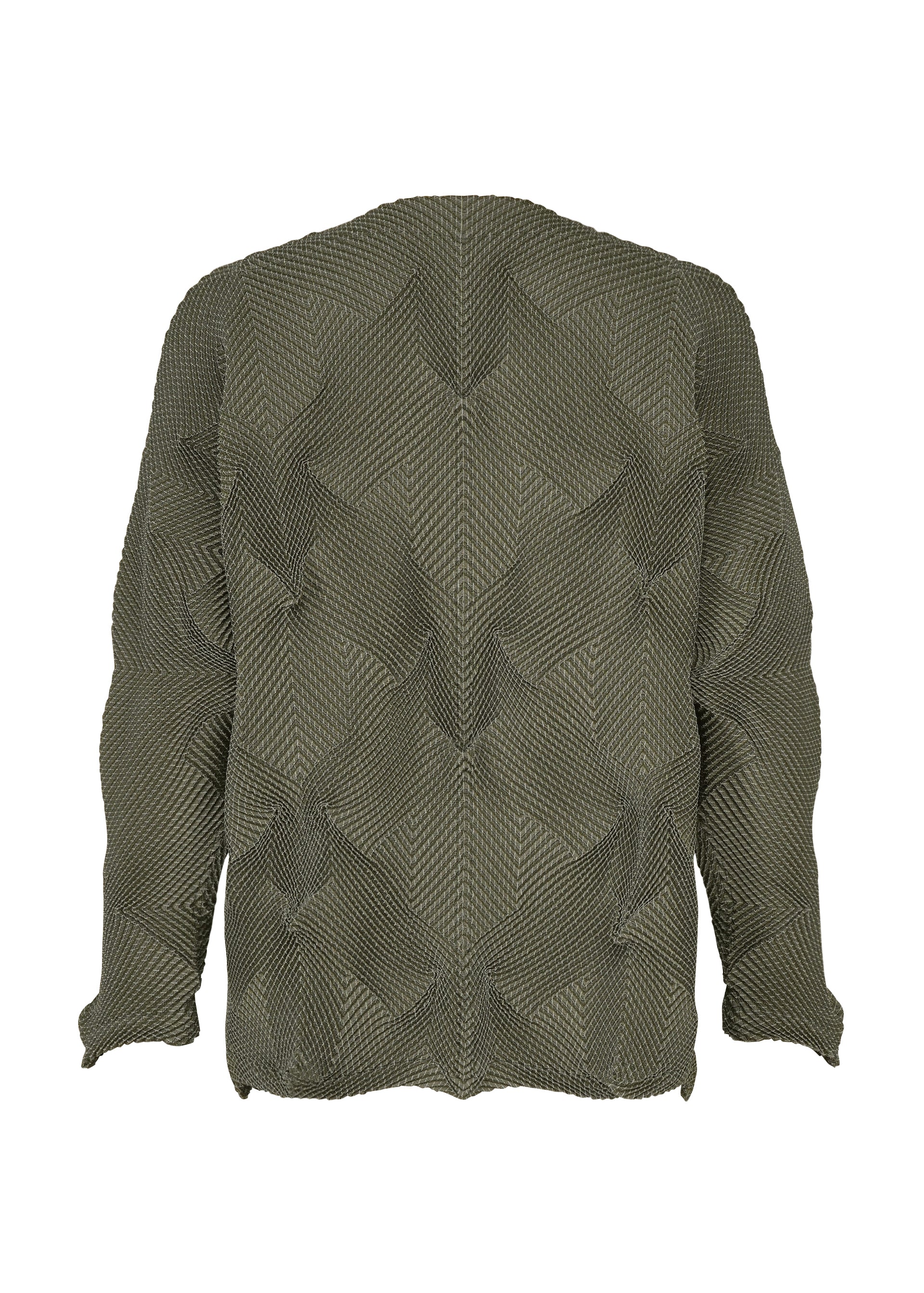 Issey Miyake Type-O 010-1 kardigan šedý vzorovaný
