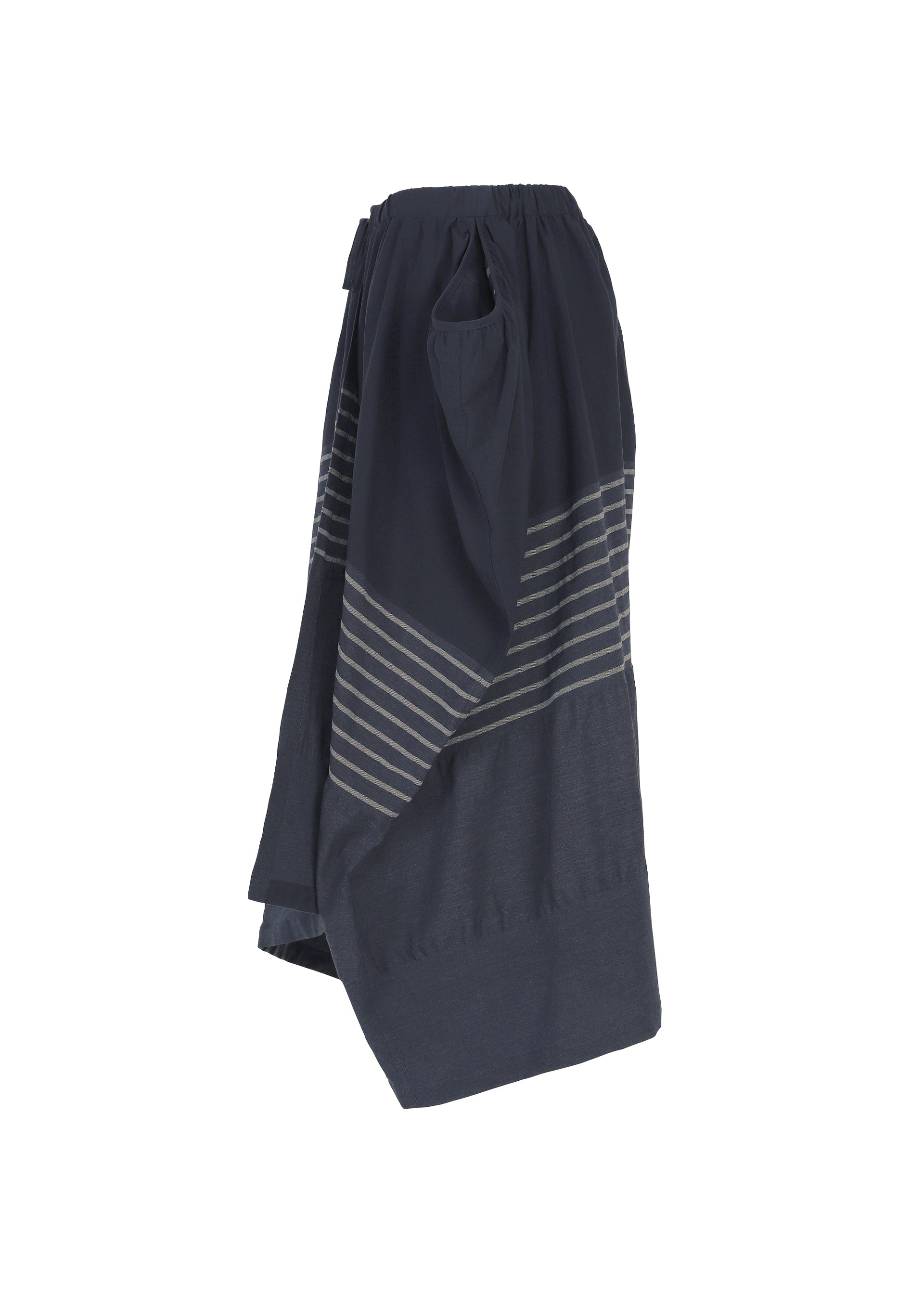 Issey Miyake Collage Stretch II sukně hnědá pruhovaná