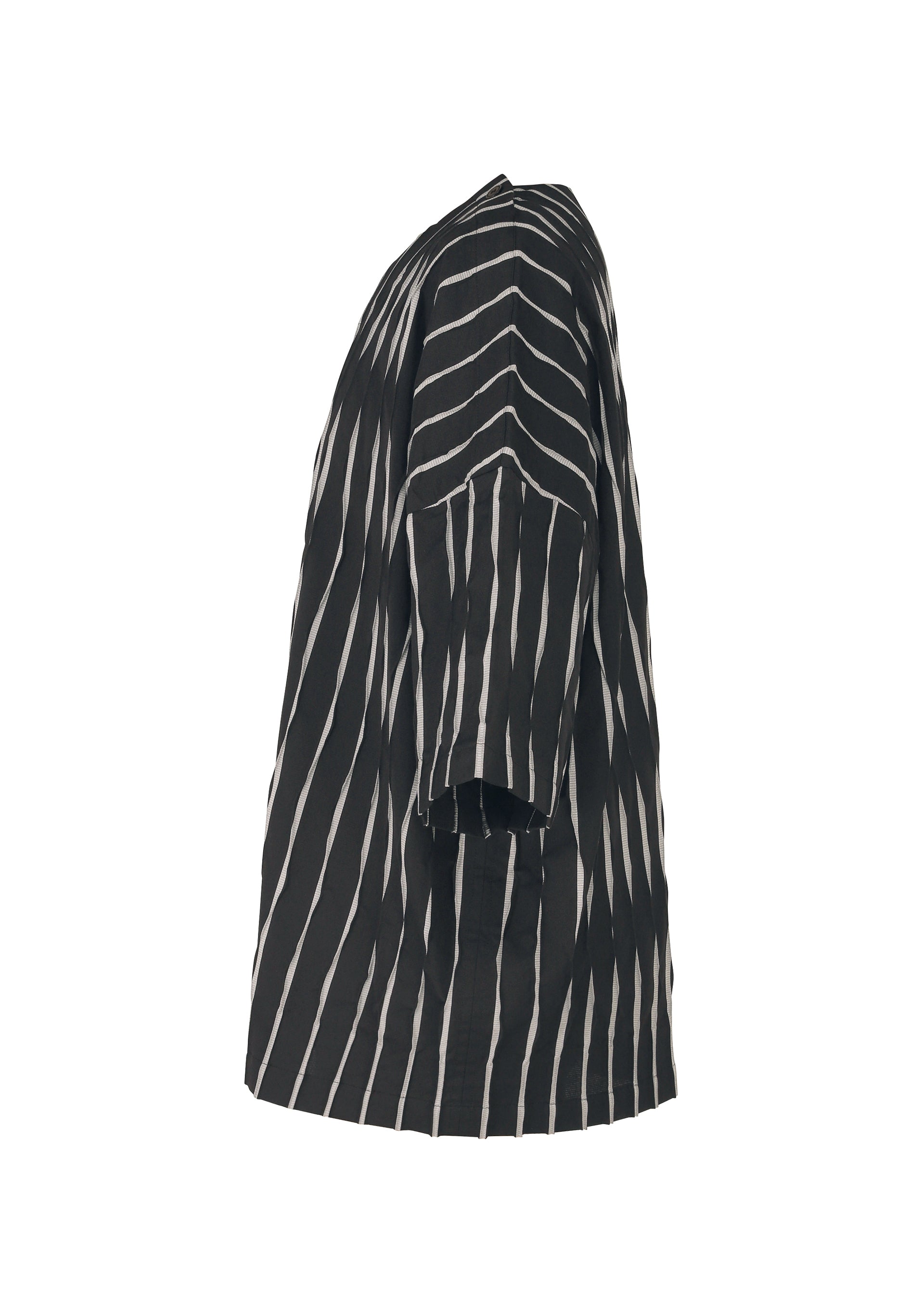 Issey Miyake Type-W 011 top černošedá pruhovaný