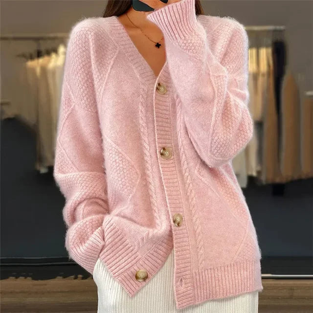 Norielle dámský pletený cardigan béžový na knoflíky