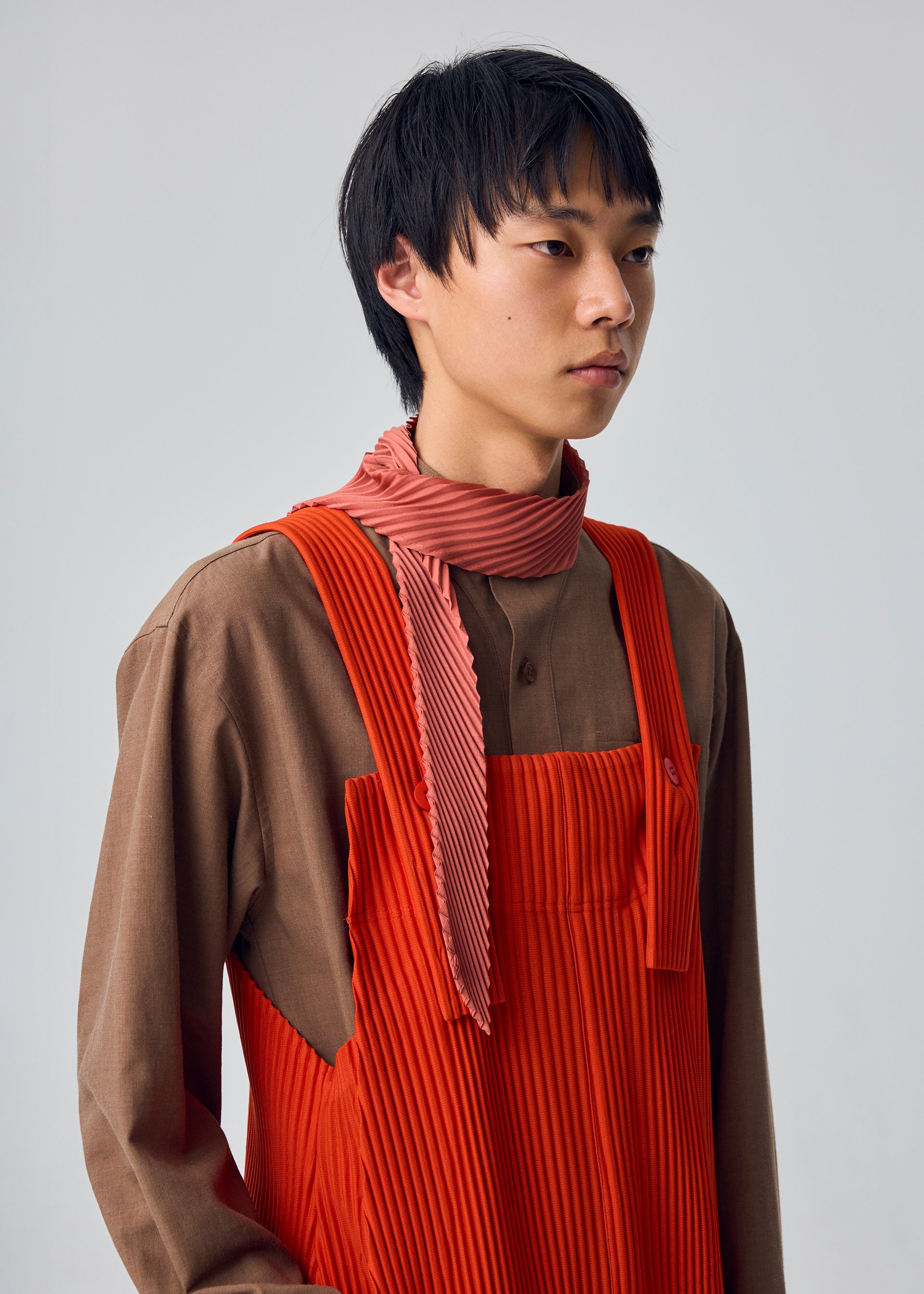 Issey Miyake Homme Plissé Pleats Stole štola Vermillion