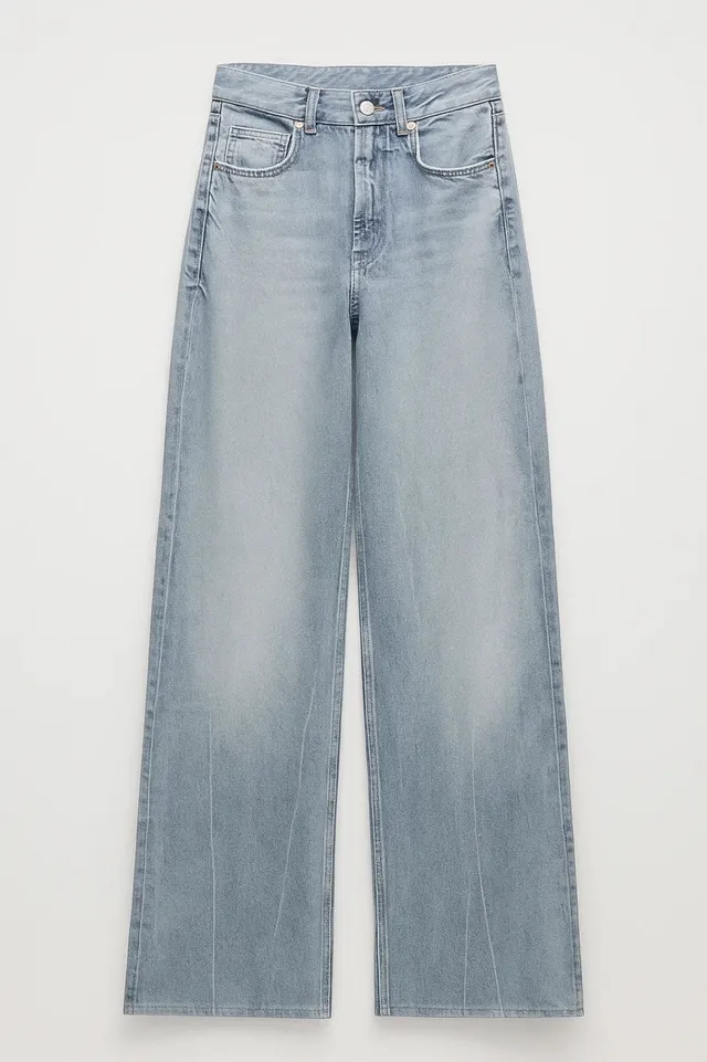 Norielle světle modré dámské džíny wide leg vysoký pas