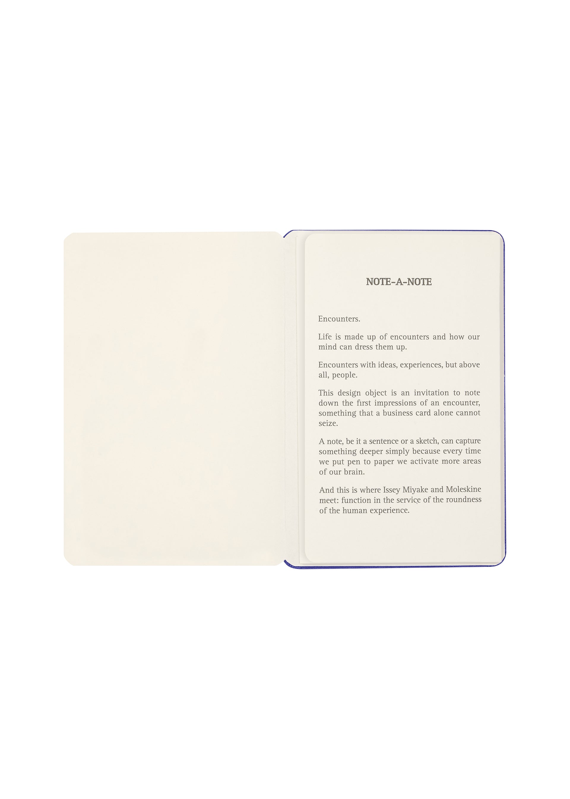 Issey Miyake Moleskine Note-a-Note zápisník modrý na karty