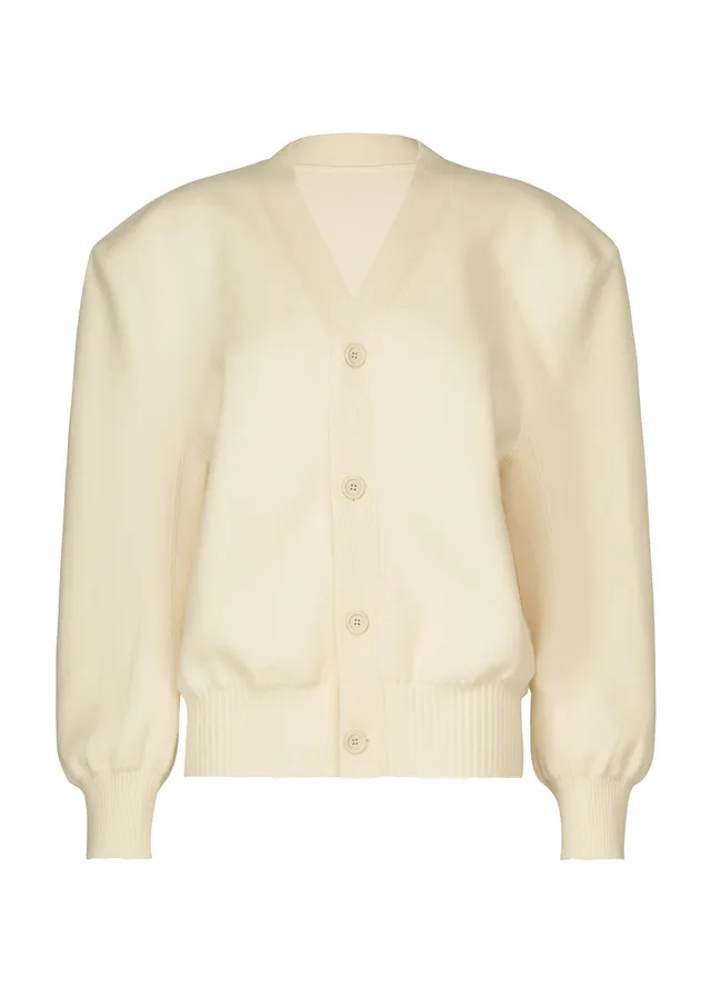 Issey Miyake Handsome Knit kardigan bílý vlněný vel. 2