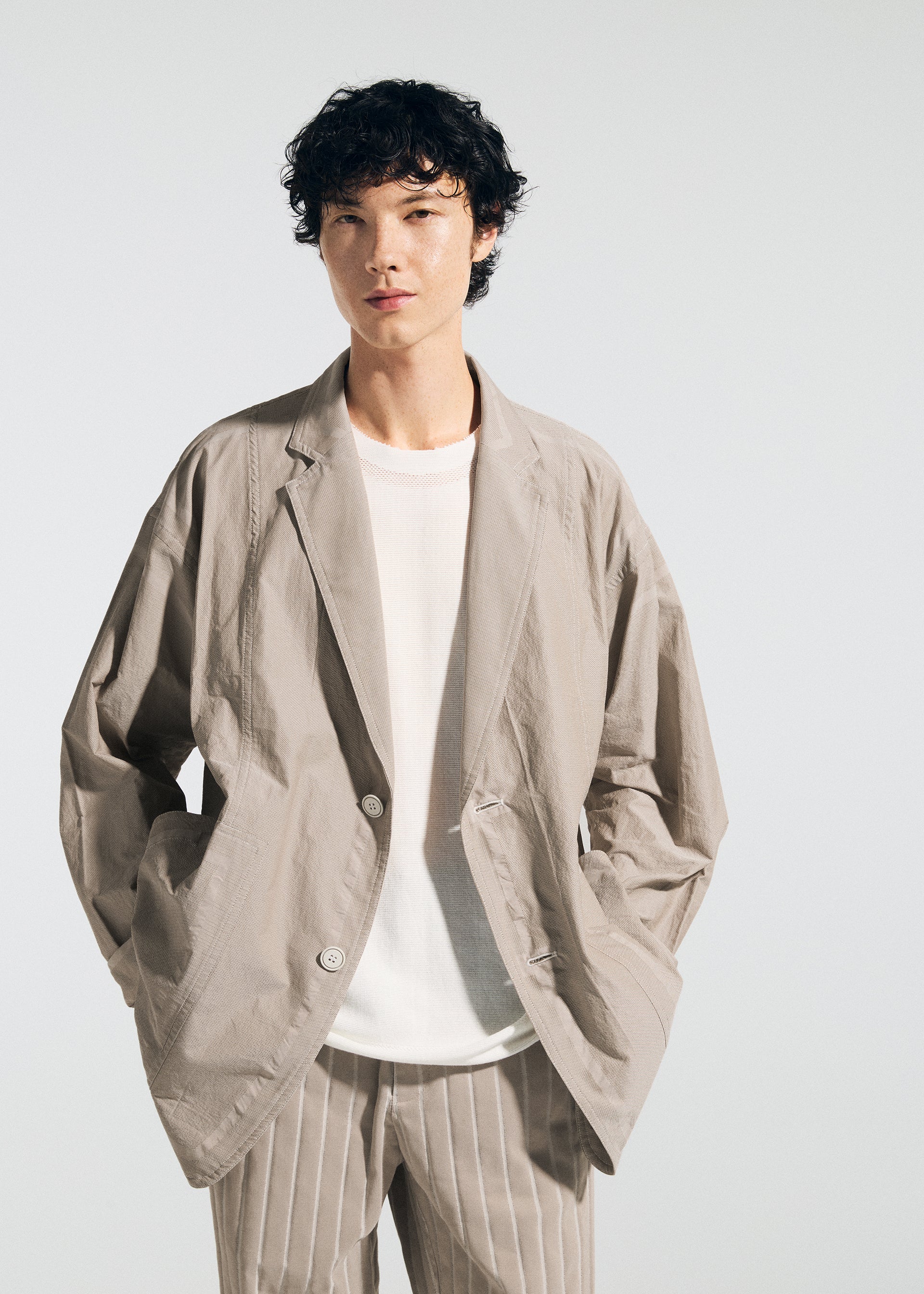 Issey Miyake Type-C 004 kalhoty bílé plisé
