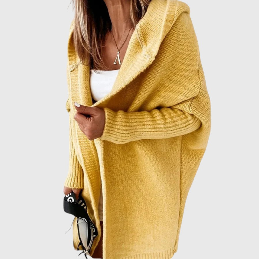 Norielle dlouhý cardigan šedý lehký s kapucí