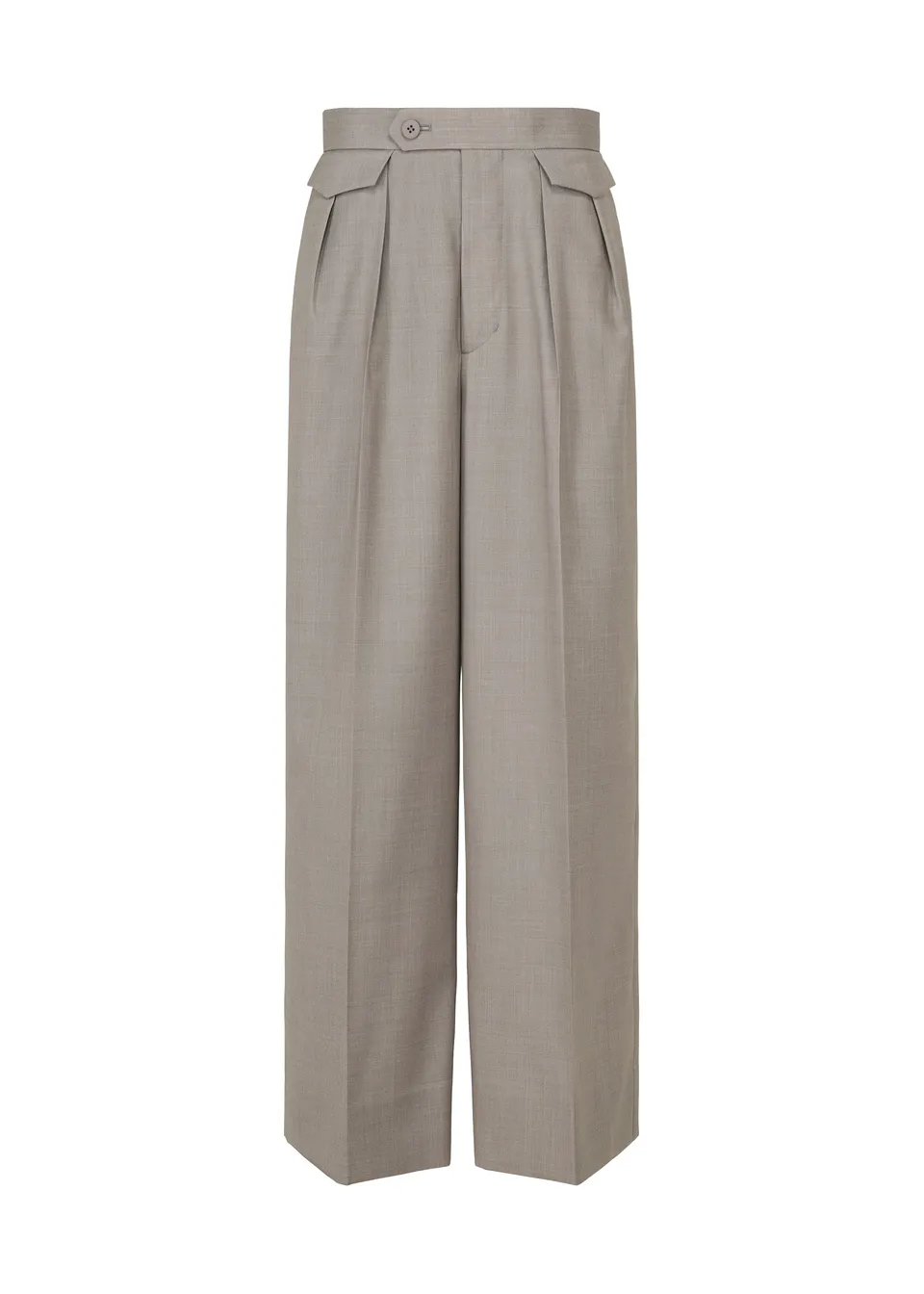 Issey Miyake Honest Ensemble kalhoty šedé vlněné