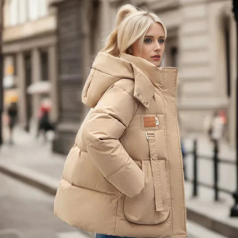 Norielle dámská zimní bunda oversize černá s kapucí