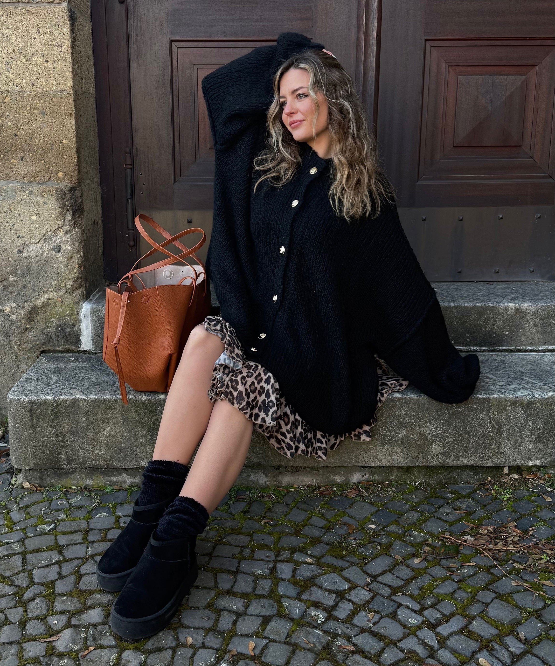 Norielle Soft dámský cardigan černá oversize