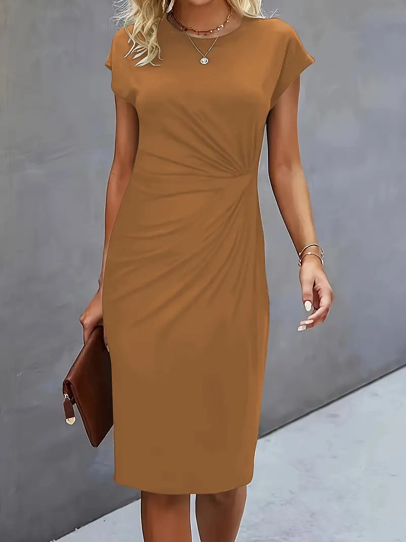 Norielle midi pouzdrové šaty černá minimalistické