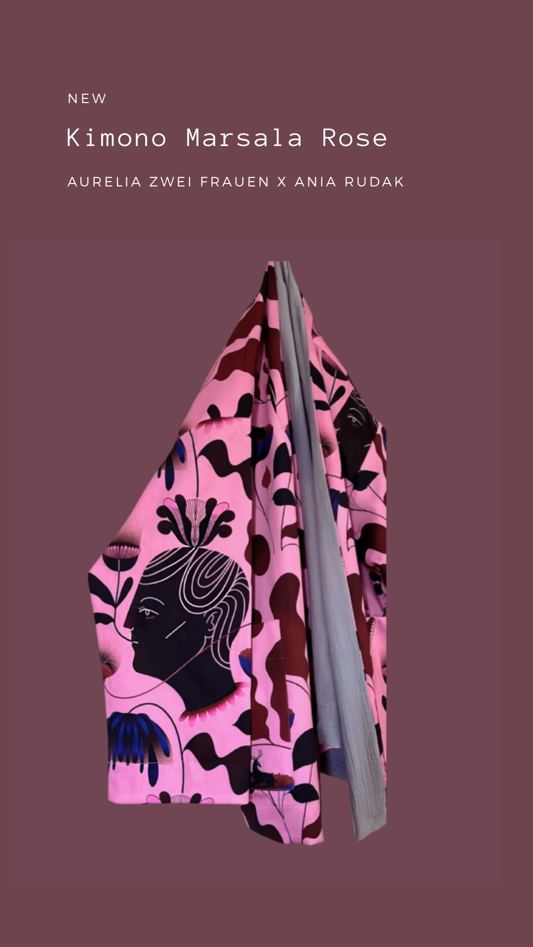 Aurelia & Zwei Frauen Nubia kimono marsala