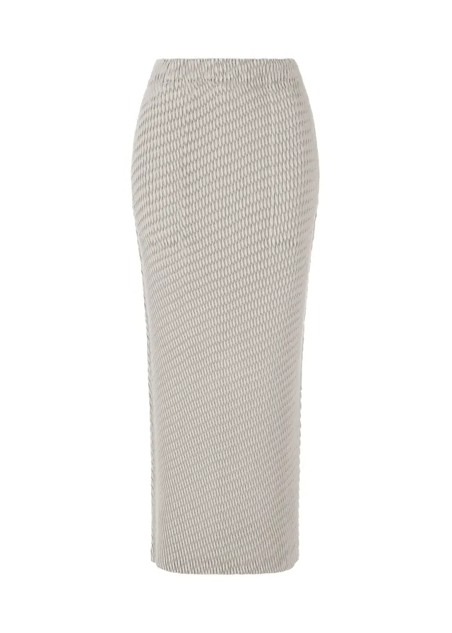 Issey Miyake Sleek Pleats sukně černá saténová
