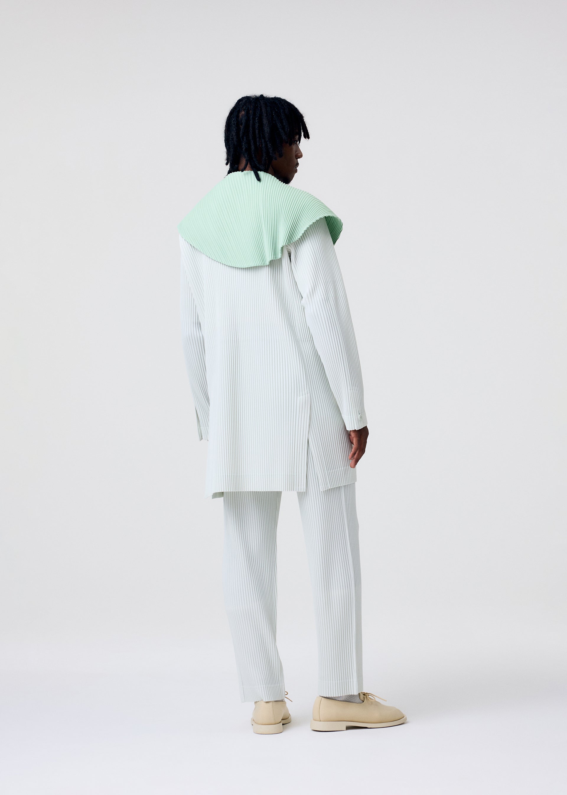 Issey Miyake Tailored Pleats 3 dvouřadé sako černé