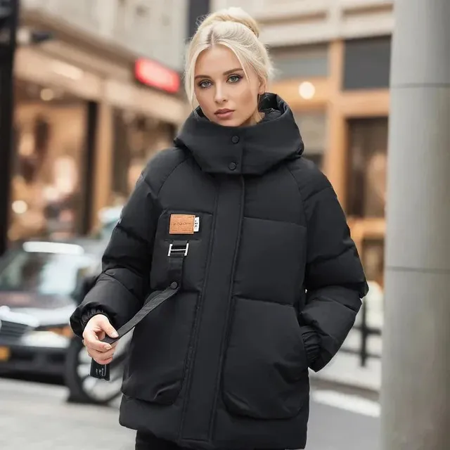 Norielle oversize prošívaná zimní bunda béžová teplá