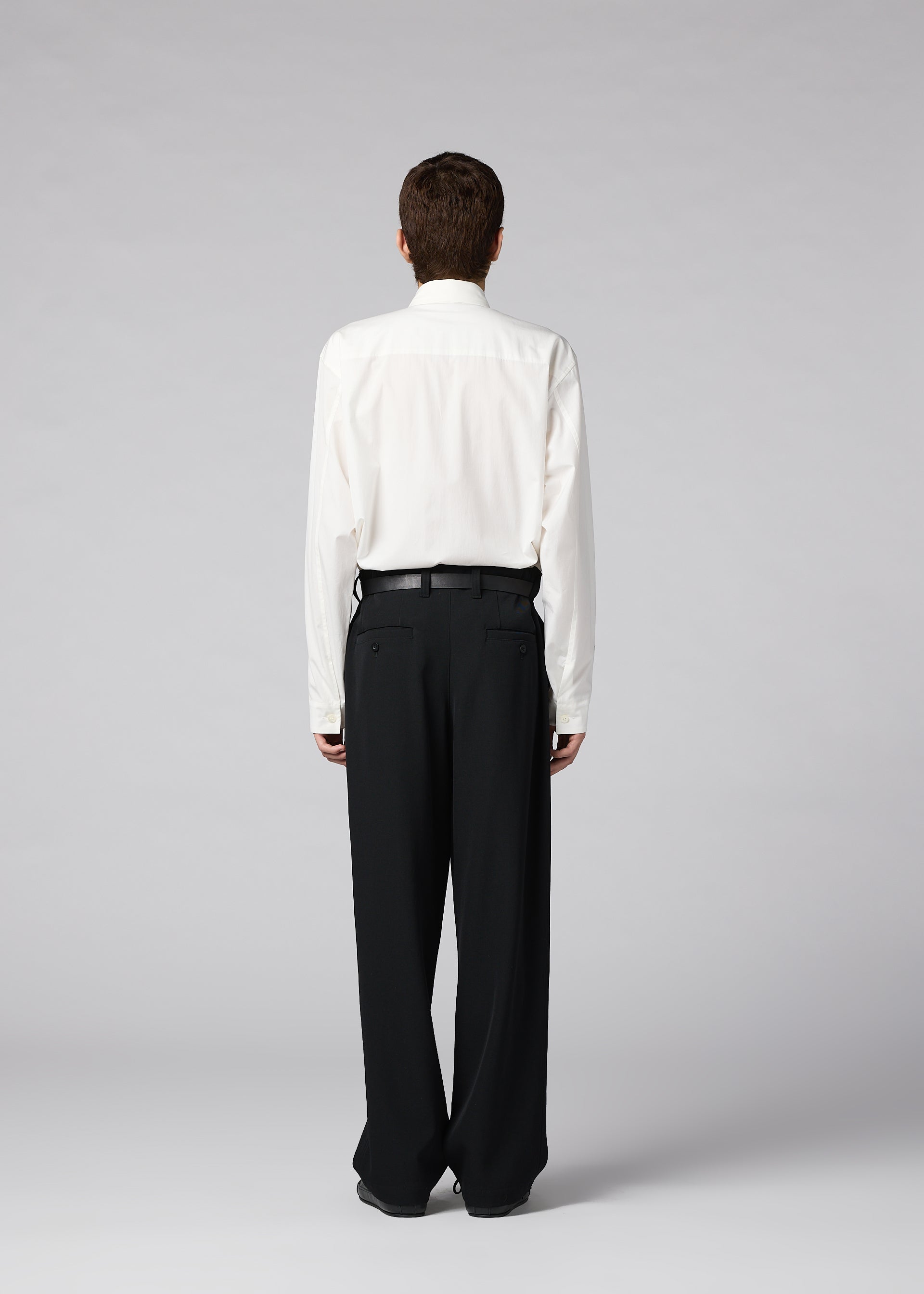 Issey Miyake IM Men Front Back kalhoty černé vlněné