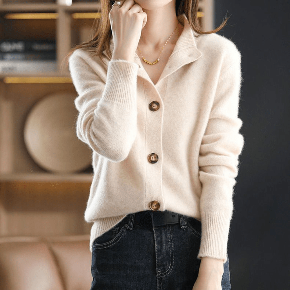 Norielle Intemporelle dámský cardigan béžový na knoflíky