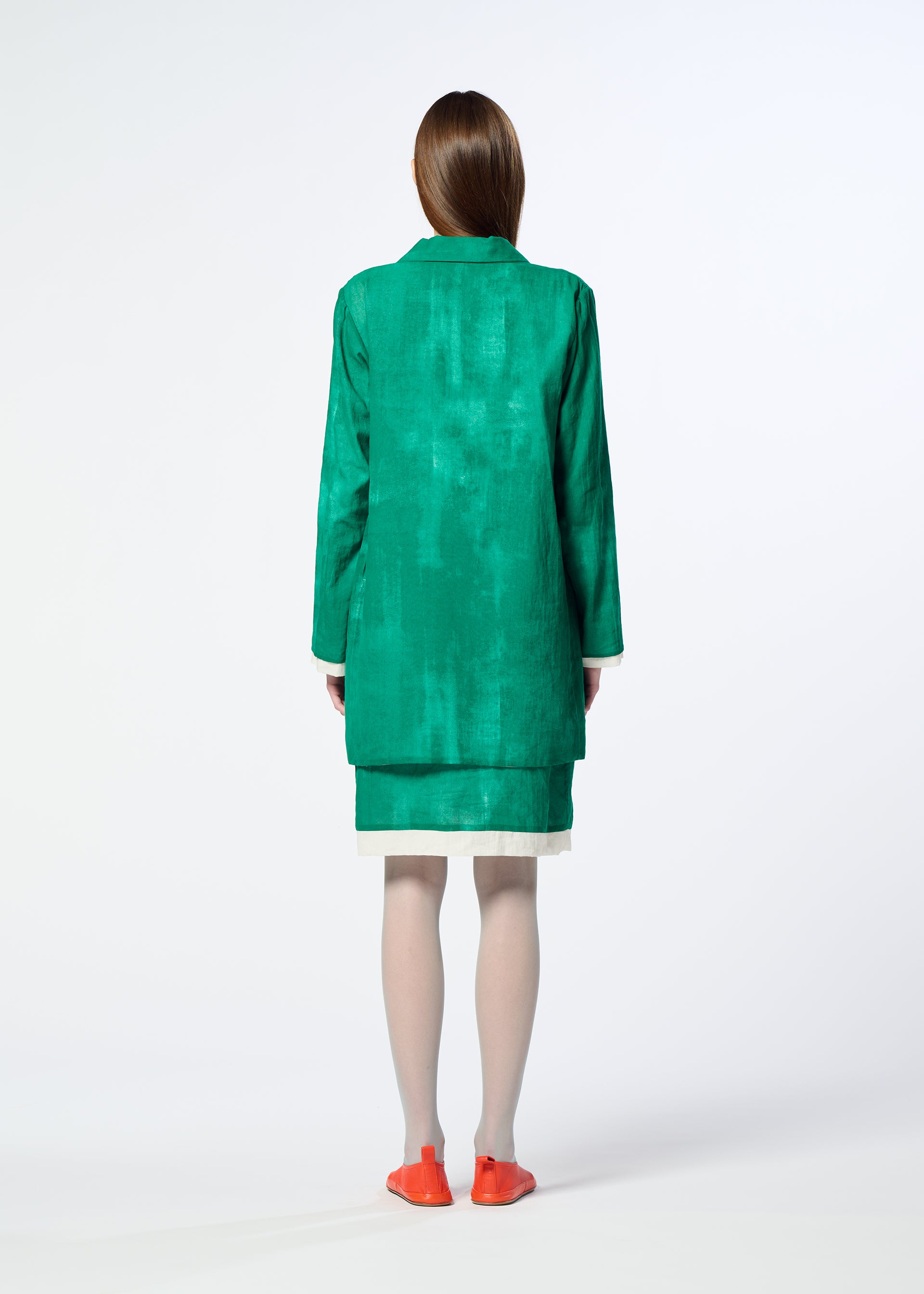 Issey Miyake HaaT Wall White Hem košile šedá hedvábná