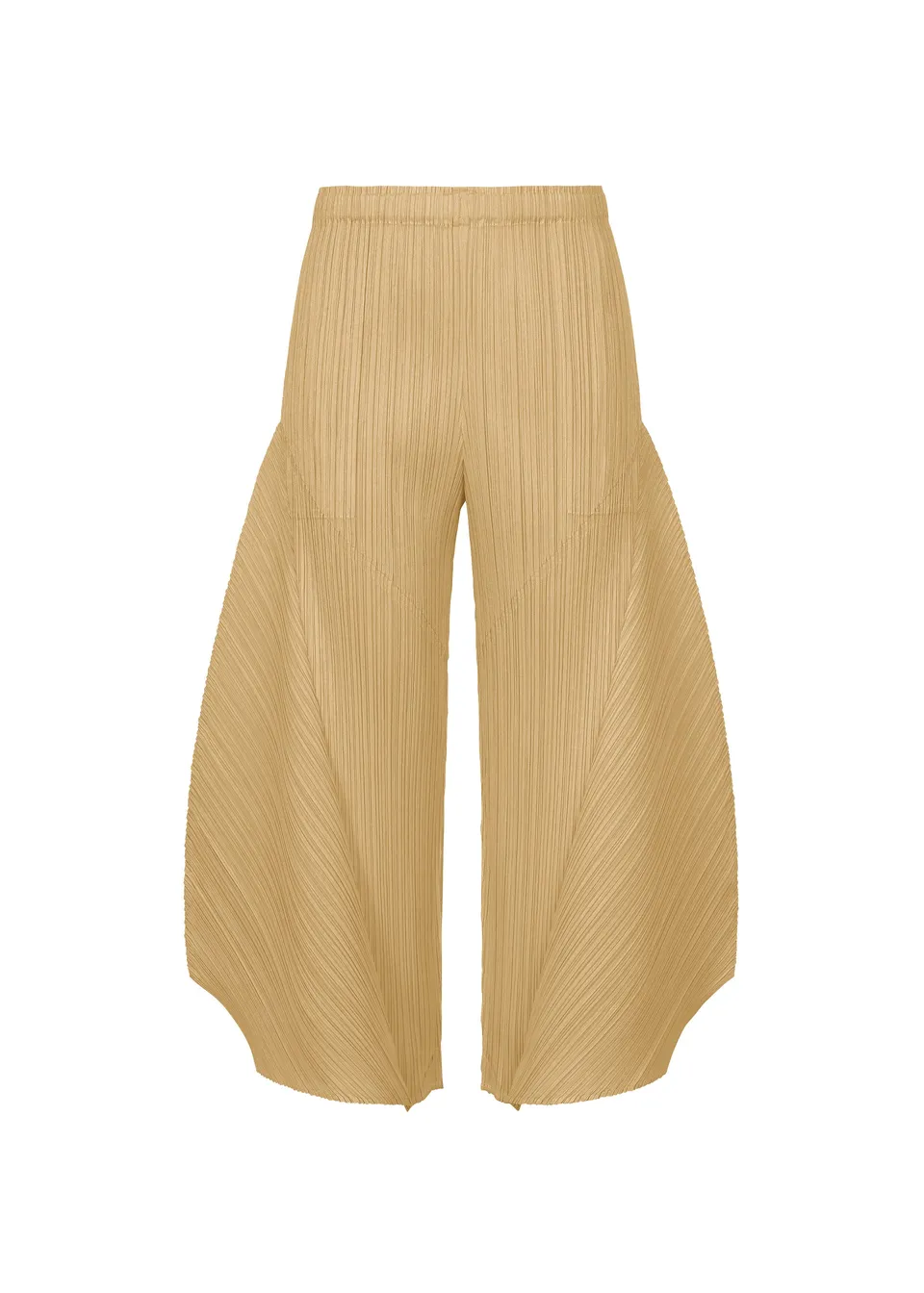 Issey Miyake Monthly Colors October plisované kalhoty ash beige