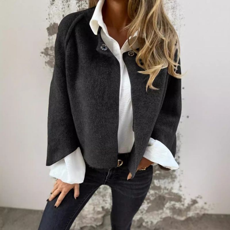 Norielle krátký pletený cardigan kaki na knoflíky