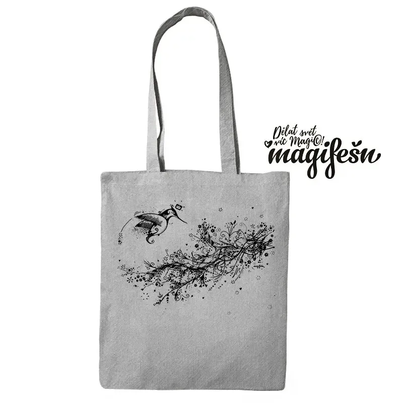 Magifešn Fair Trade MEDIUM taška Kolibřík černá