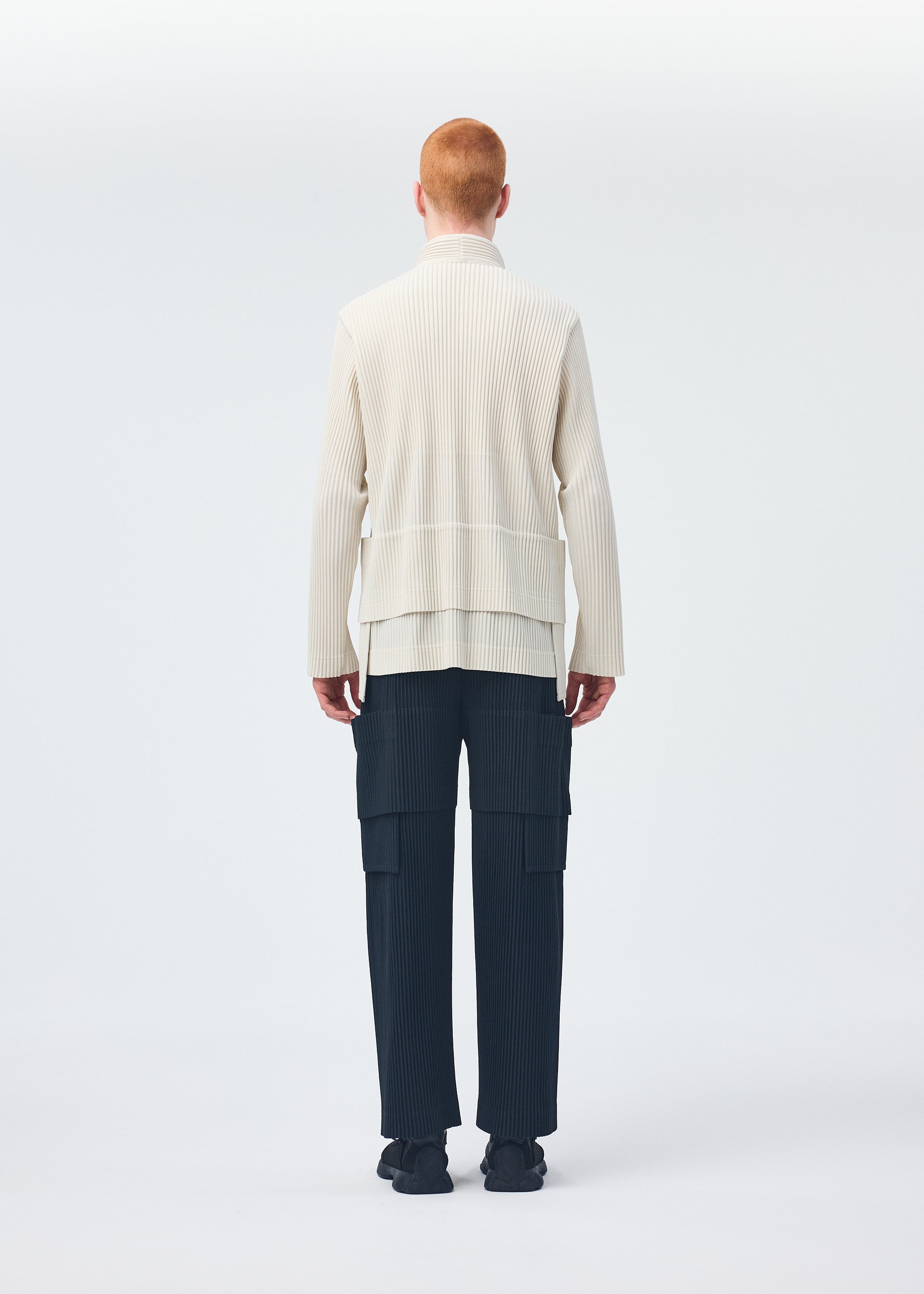 Homme Plissé Issey Miyake Multi-Pocket kalhoty šedé kapsové