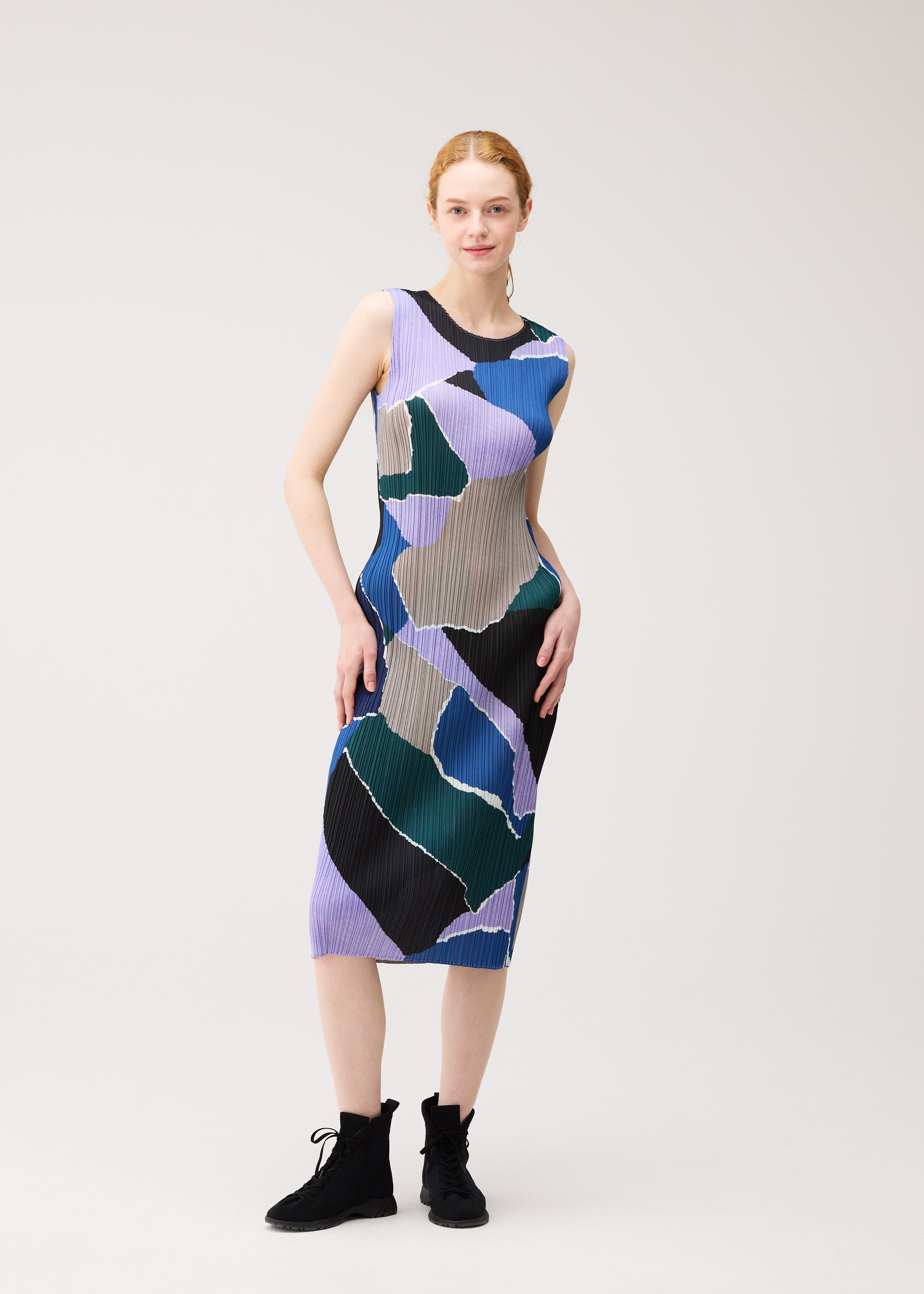 Pleats Please Issey Miyake Surprise! šaty oranžová vel. 3