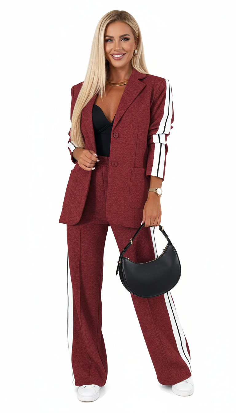 Norielle dlouhý kostým sako kalhoty šedý elegantní