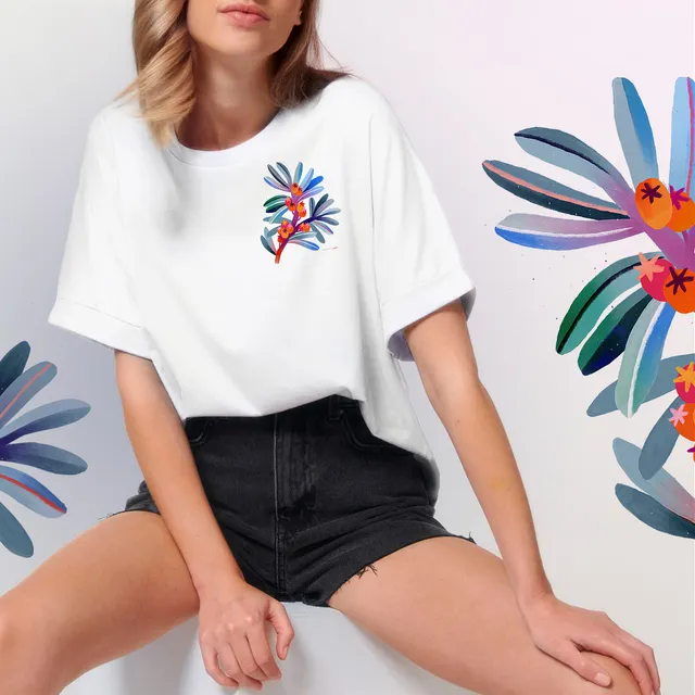 Magifešn Kimono tričko Malý rakyt. biobavln. oversize