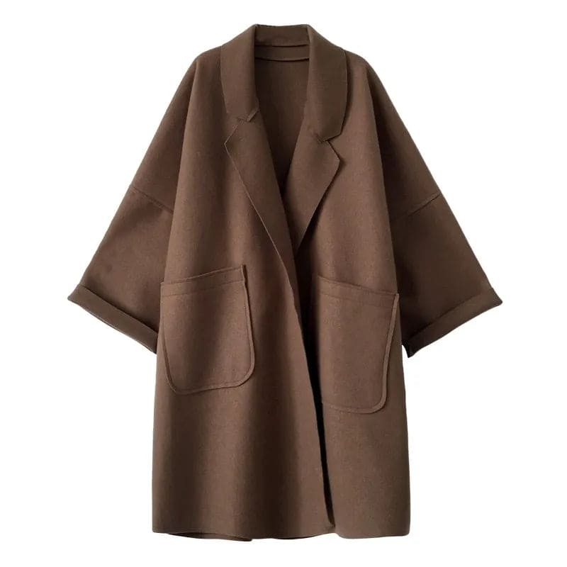 Norielle dámský oversize kabát polodlouhý černý