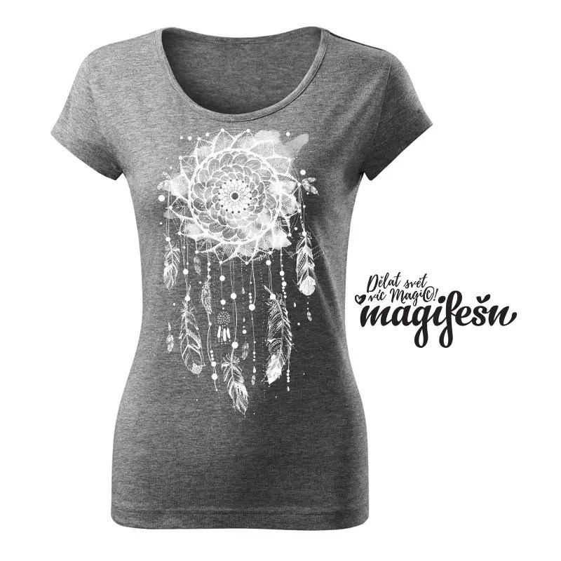 Magifešn XX Dreamcatcher tričko bílé biobavlna