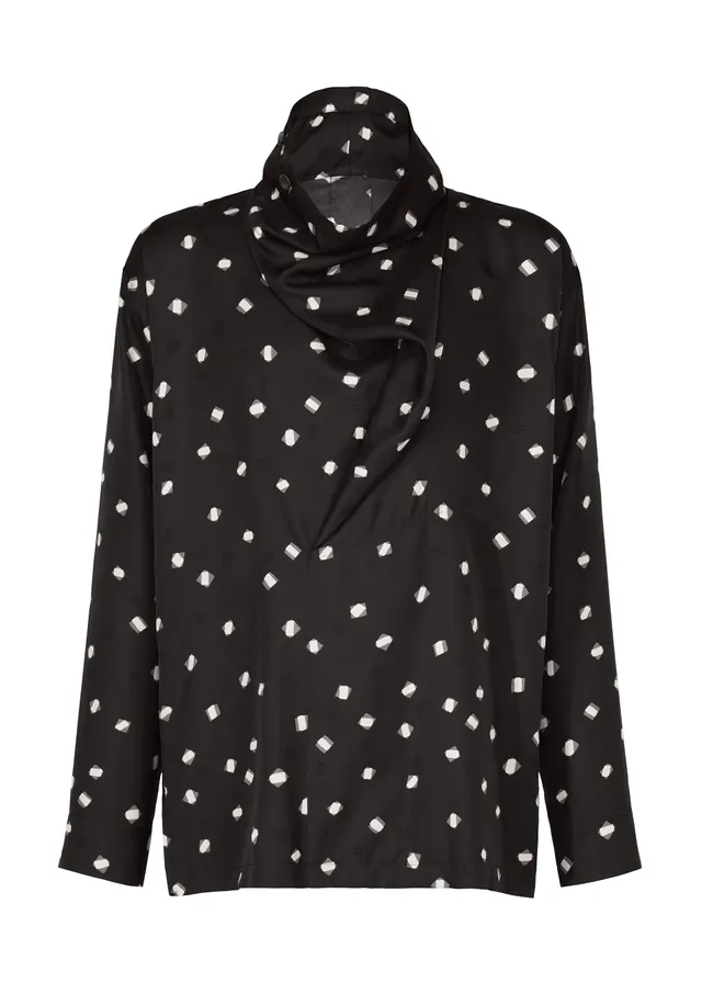Issey Miyake Merry Satin košile černá