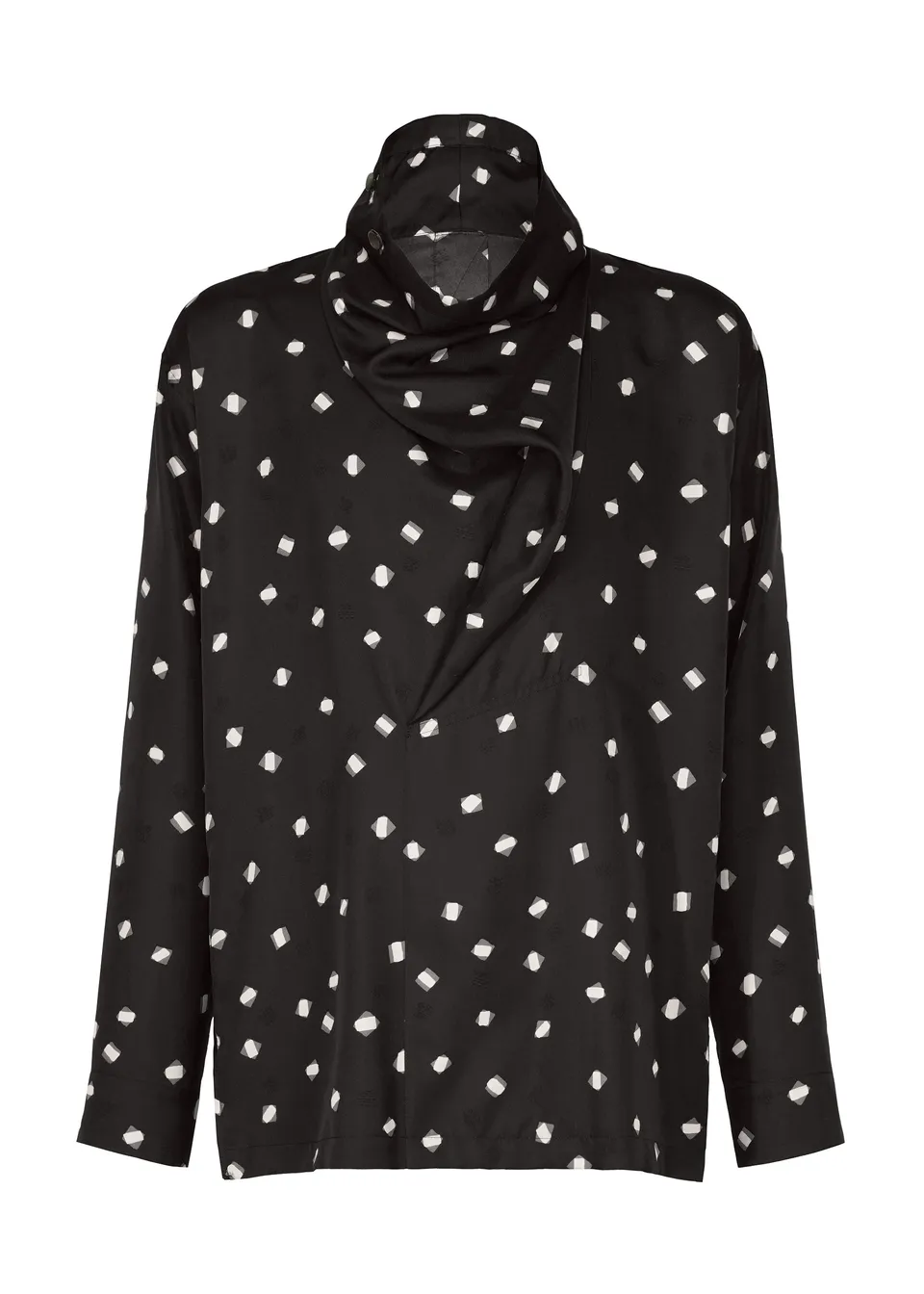 Issey Miyake Merry Satin košile černá