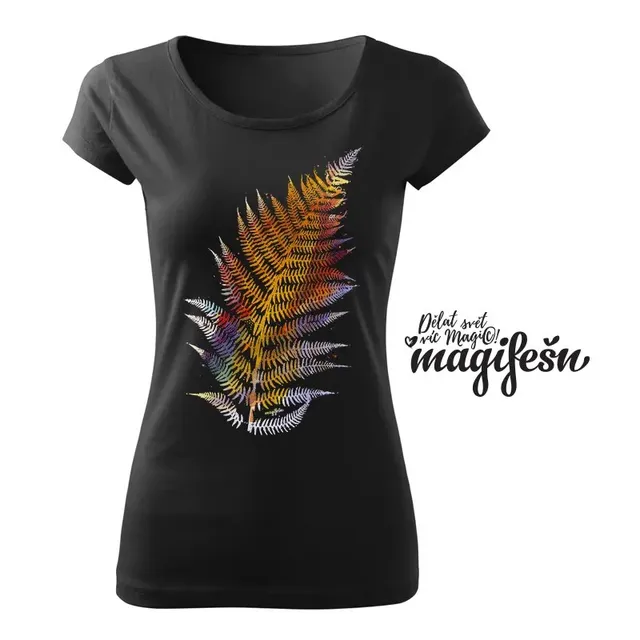 Magifešn XX Kapradina Night tričko barevné z biobavlny