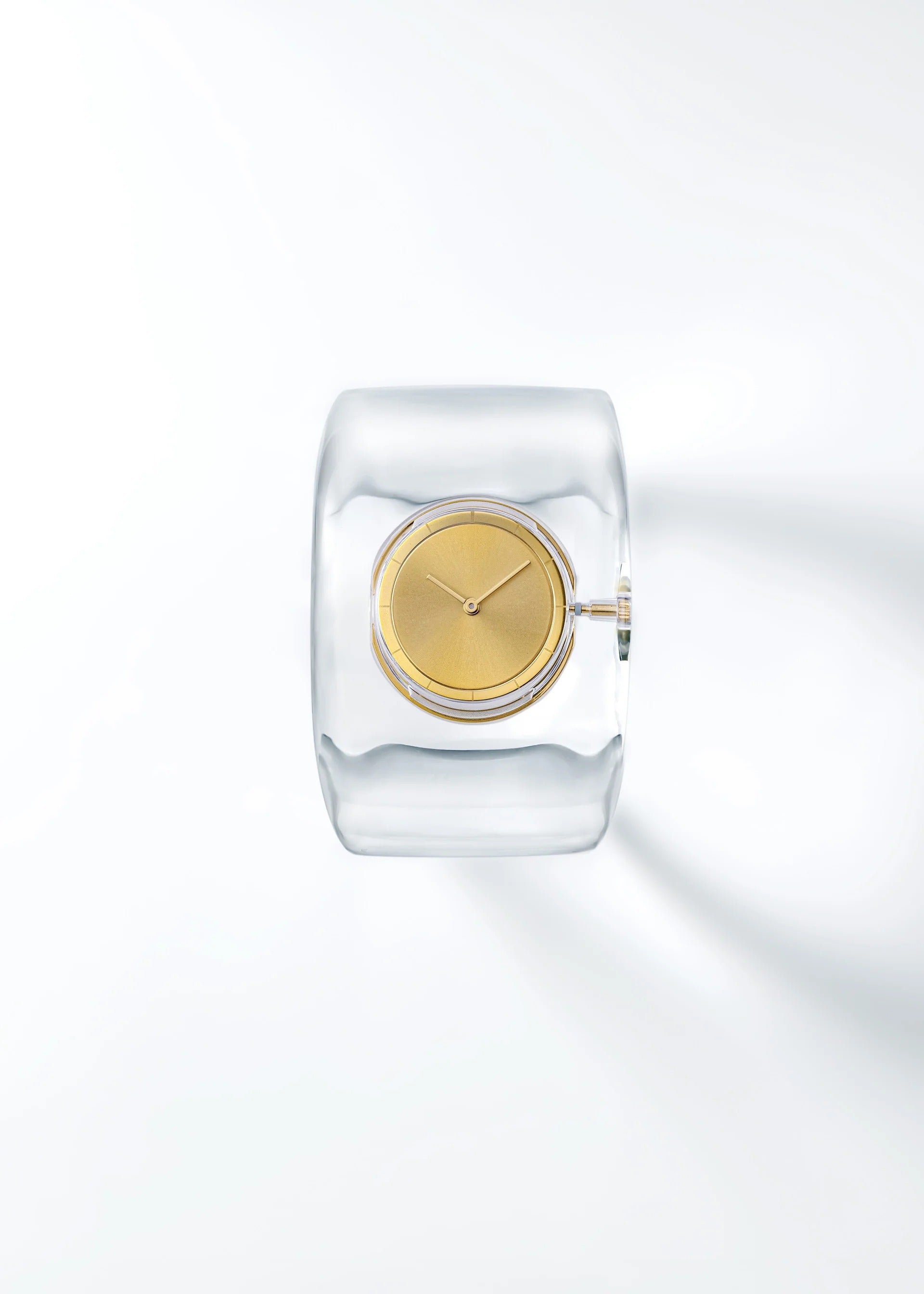 Issey Miyake O-Bold náramkové hodinky clear gold