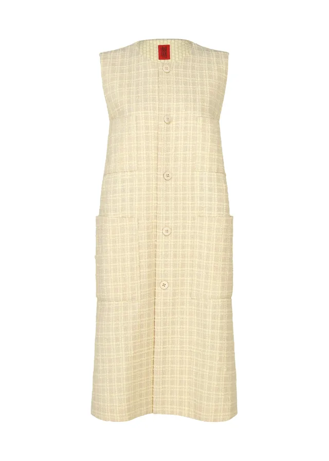 Issey Miyake Sakiori dlouhá vesta ivory vel. 2