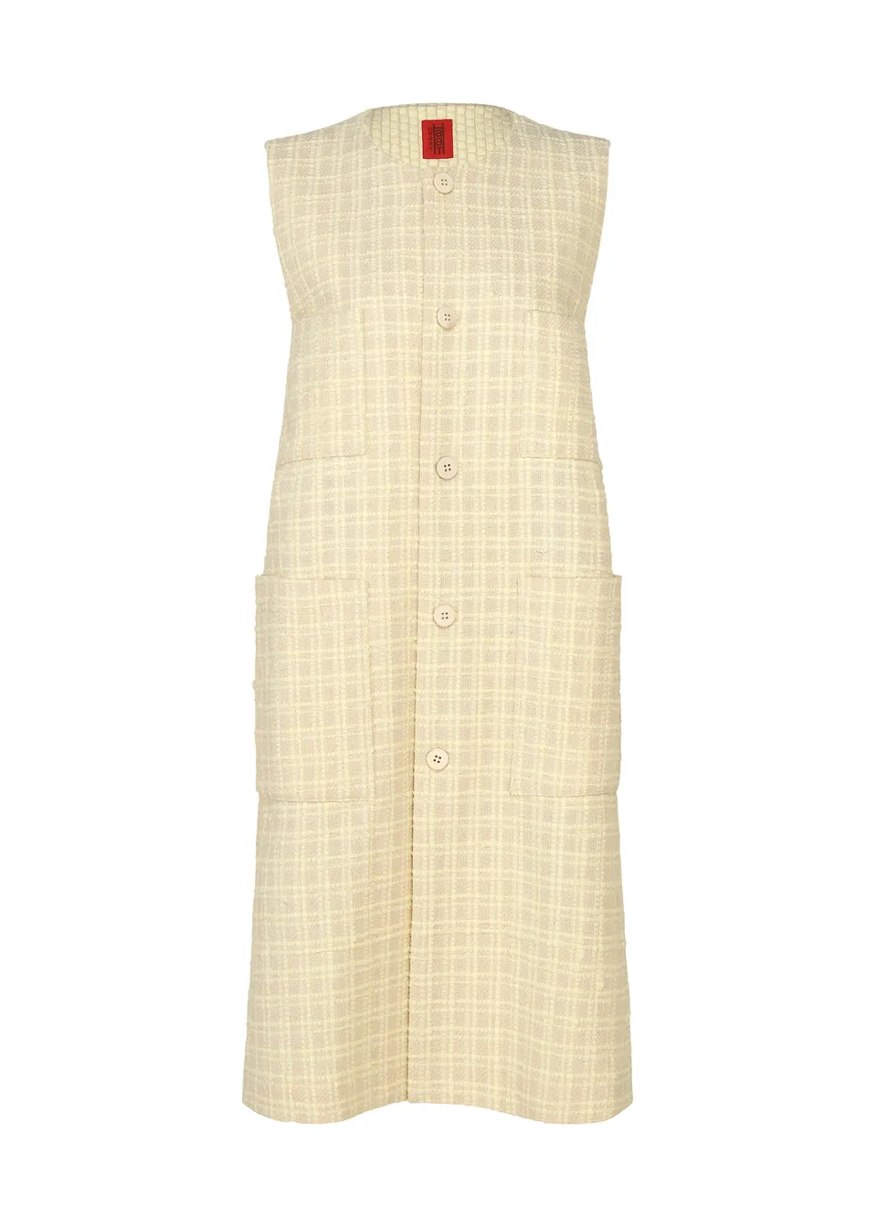 Issey Miyake Sakiori dlouhá vesta ivory vel. 2