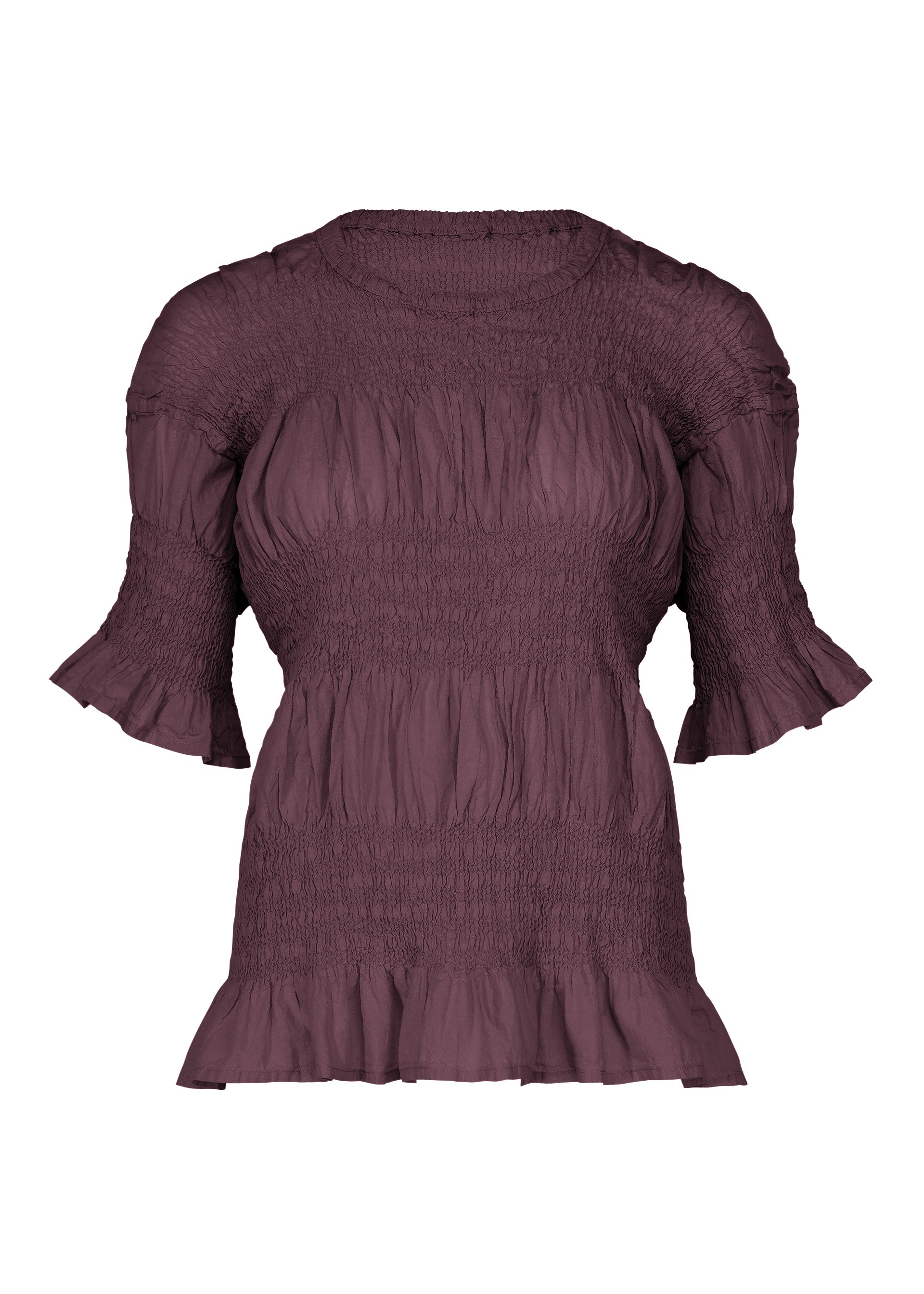 Issey Miyake Shrink Stripe top černý bavlněný