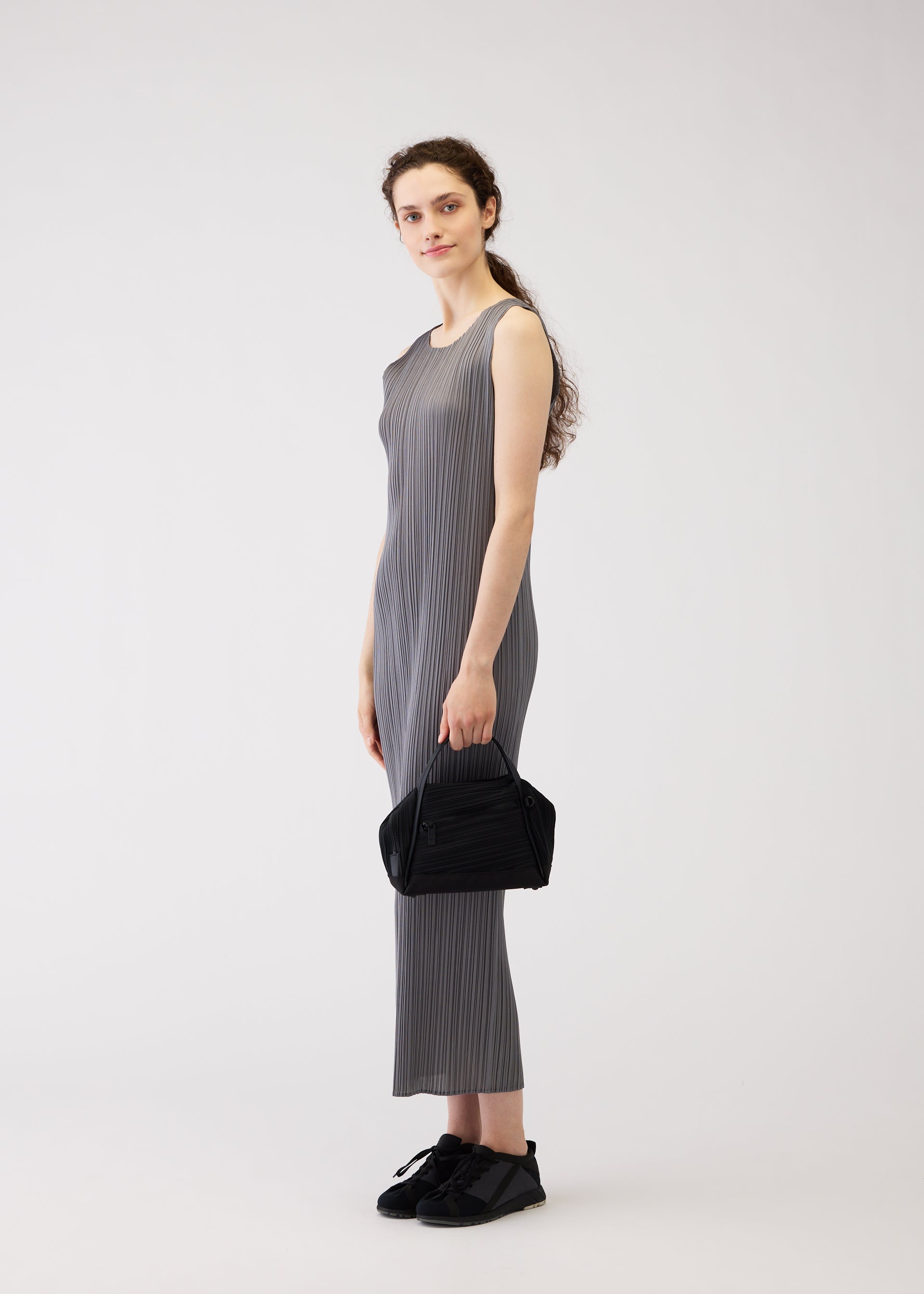 Issey Miyake Pleats Please Bias Pleats Bag kabelka světle šedá plisovaná