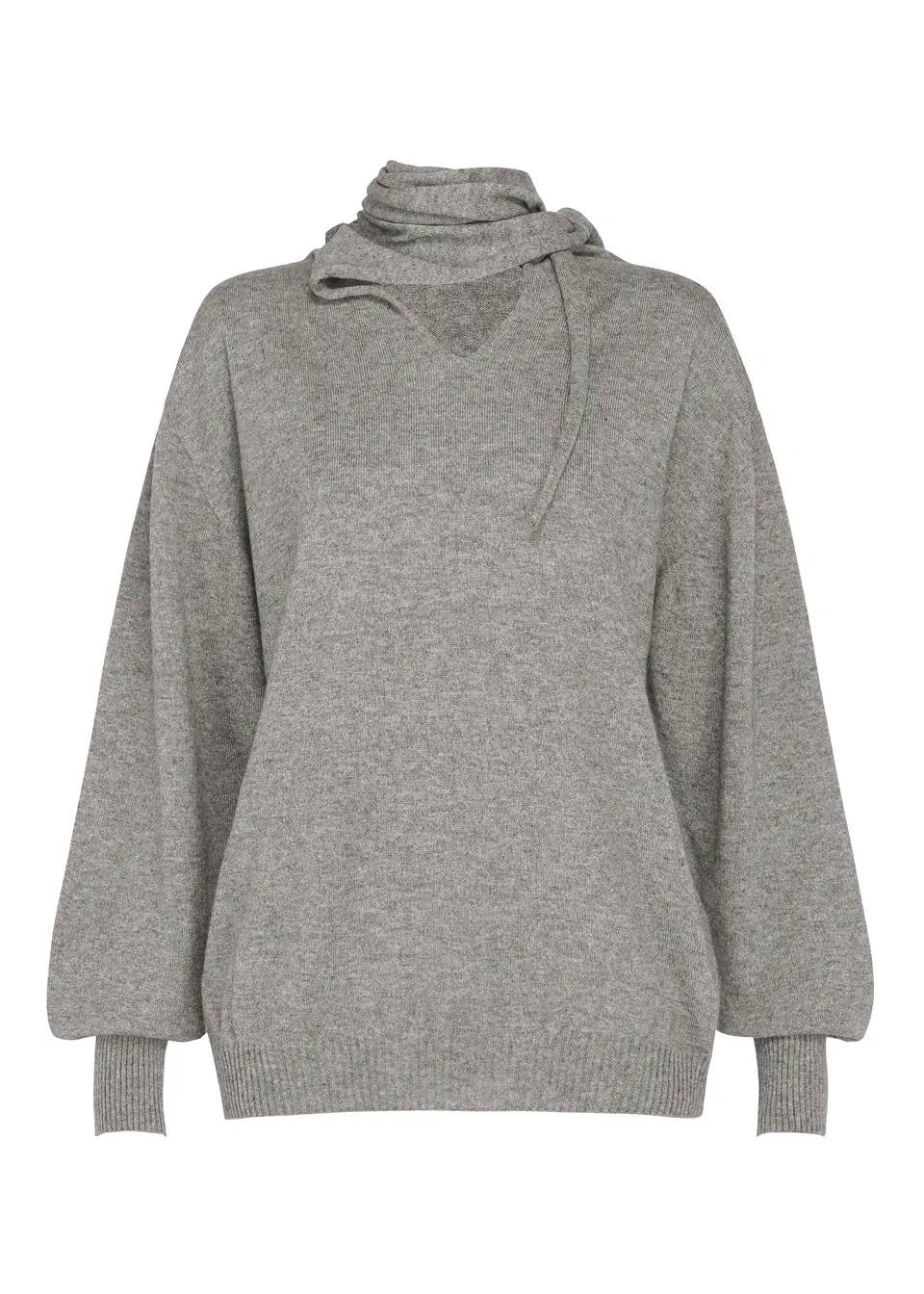 Issey Miyake Silk Cashmere Knit svetr Light Gray hedvábí