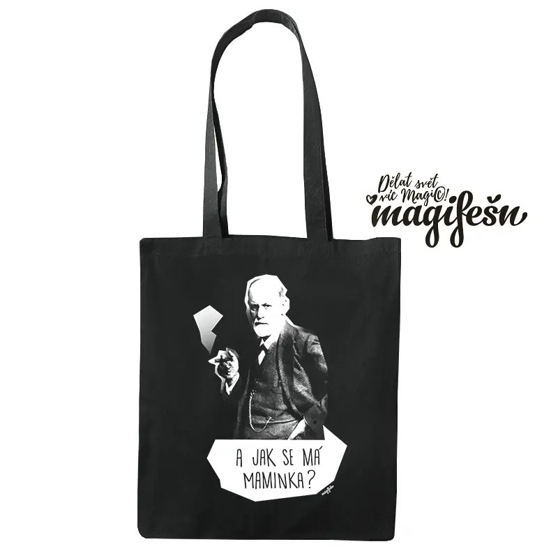 Magifešn FAIR TRADE MEDIUM taška Freud Maminka bílá