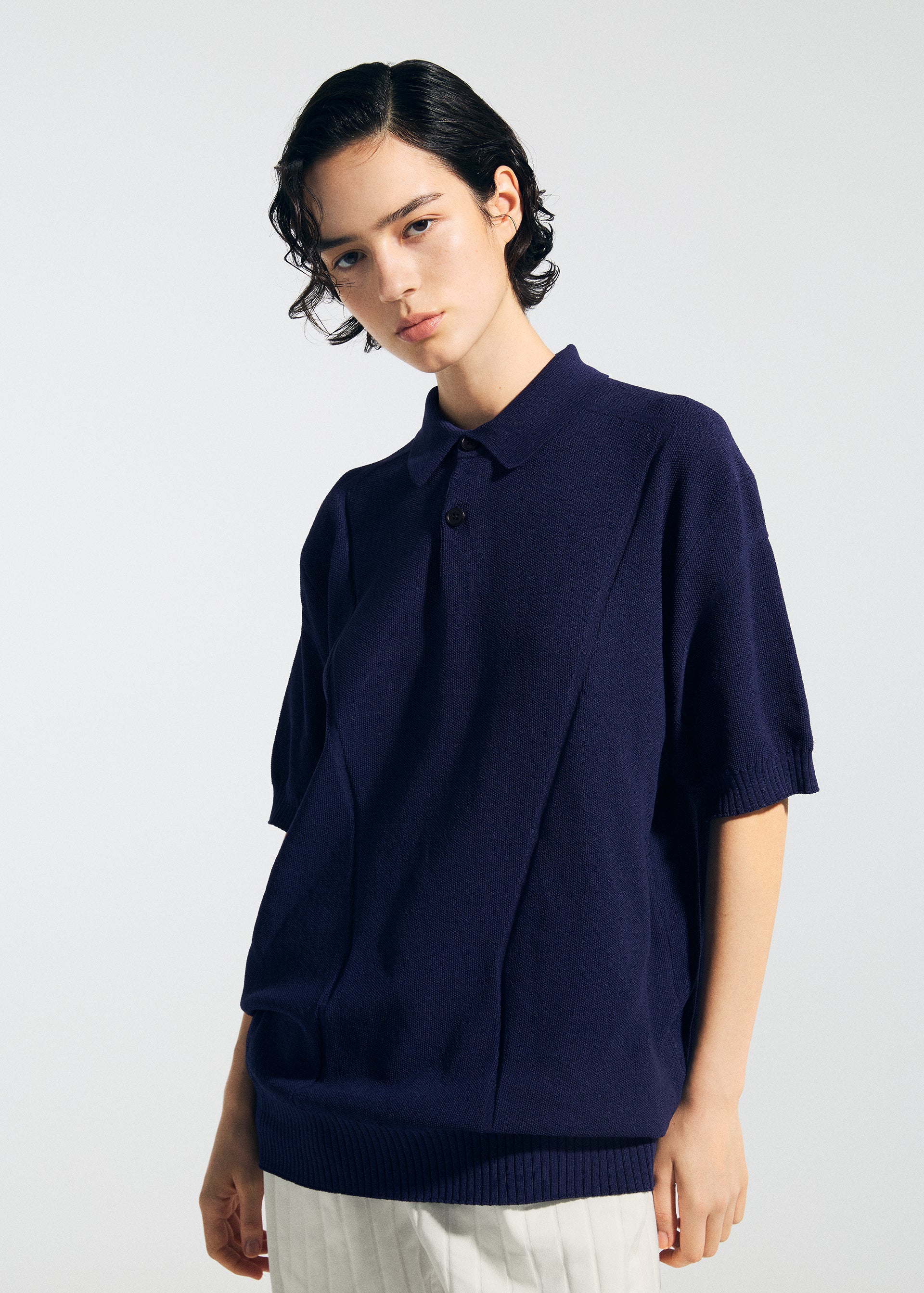 ISSEY MIYAKE TYPE-K 003-2 polokošile smetanová