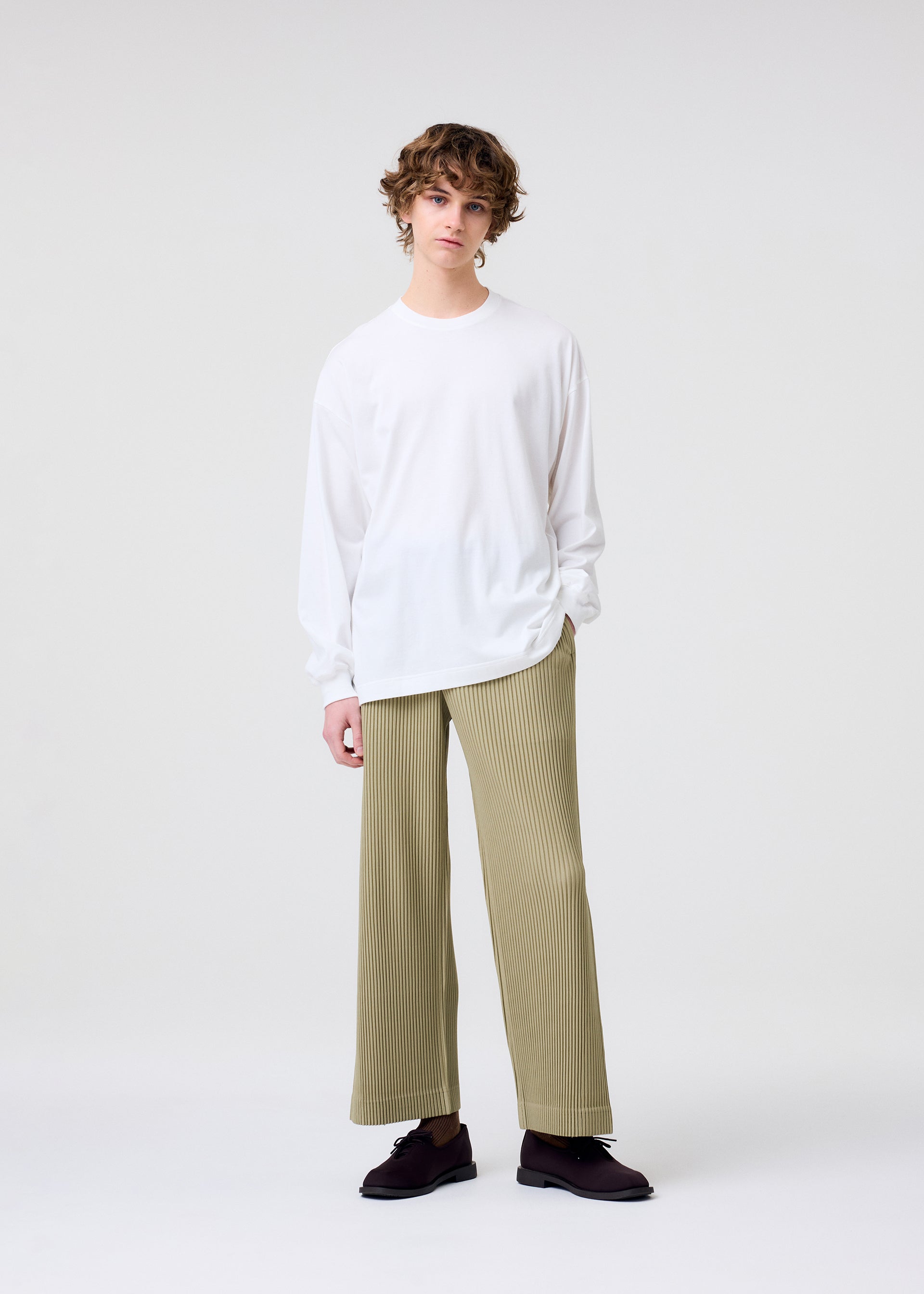 Issey Miyake Color Chips tričko bílé s dlouhým rukávem