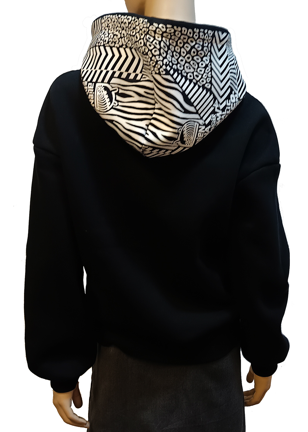 Alien DNA White Pattern mikina dámská se zipem oversize