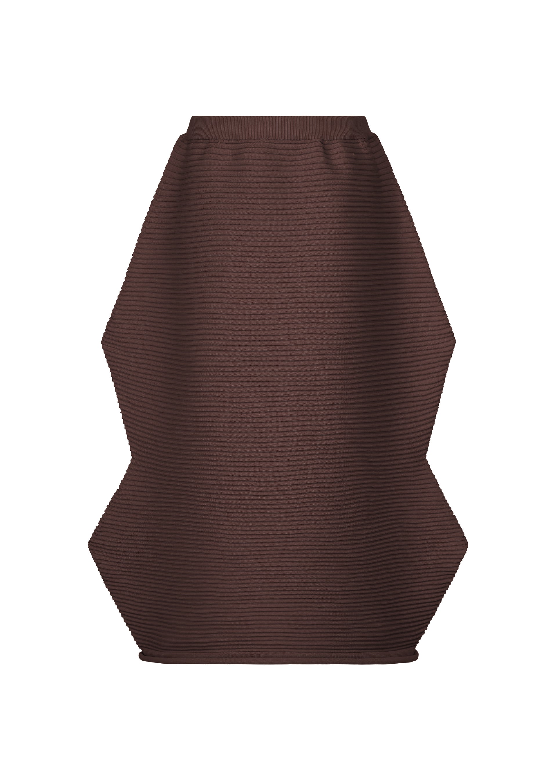 Issey Miyake Pleats Please Zig Zag Knit sukně černá bezešvá